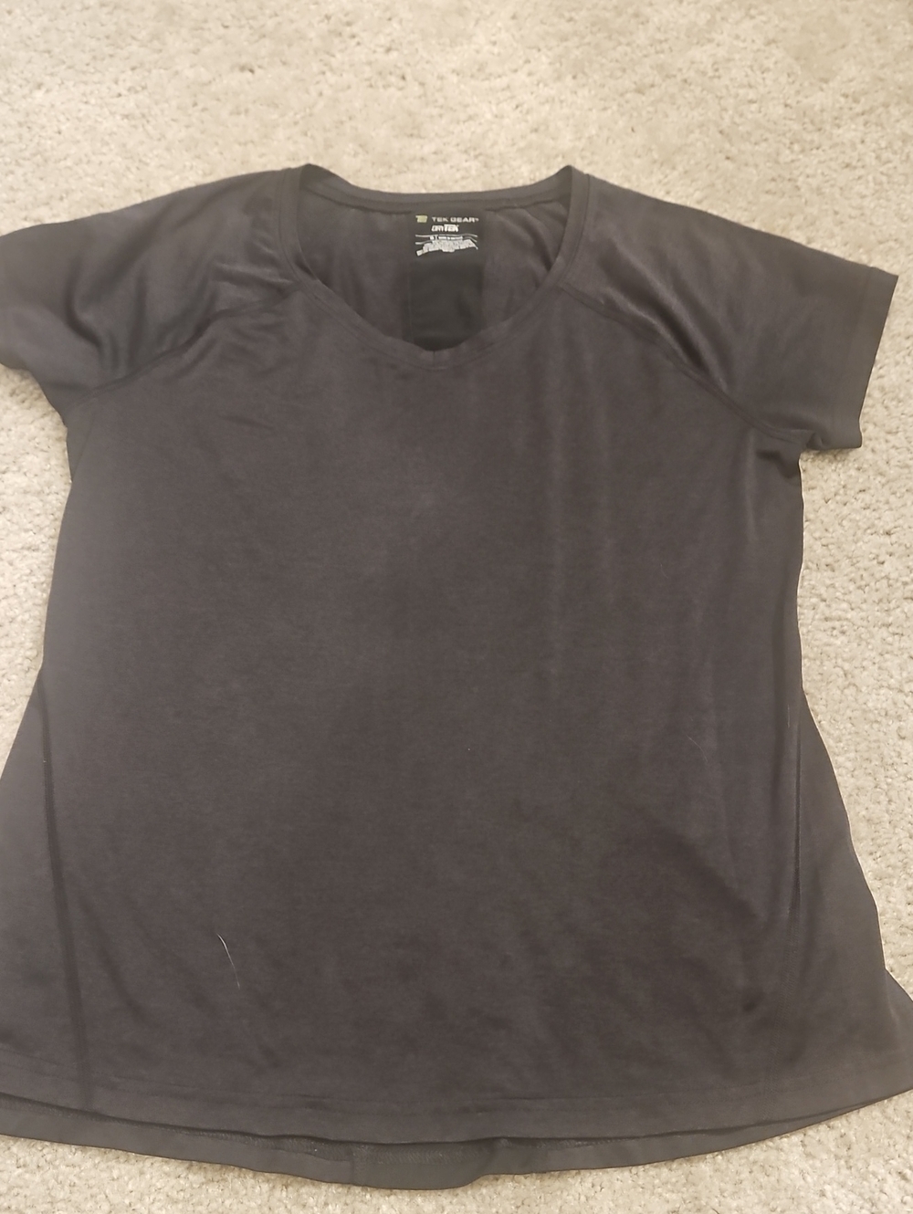 tek gear Black Short Sleeve V-Neck Performance Tee
